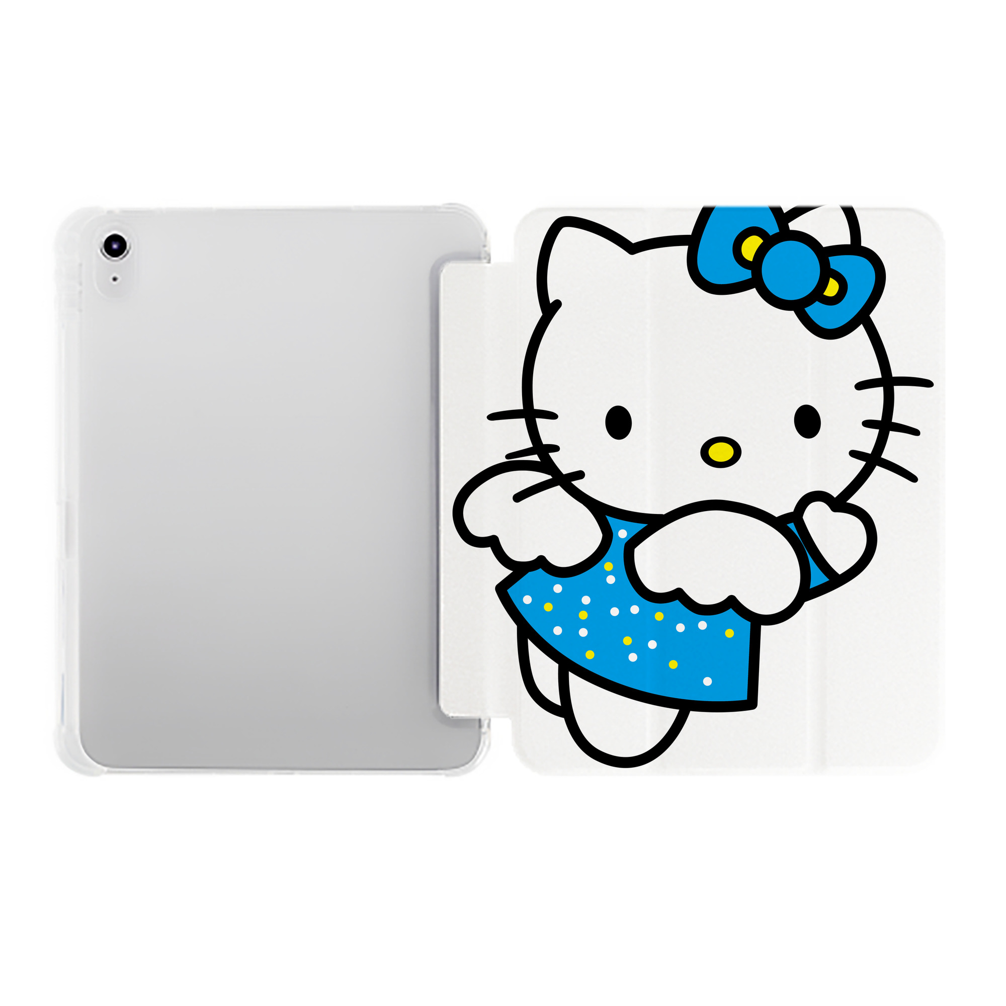 （画像用） Hello Kitty ハローキティ IPad ケース ペン収納付き 三つ折りスタンド PUレザー×シリコン 対応機種9.5/10.5/10.9インチ